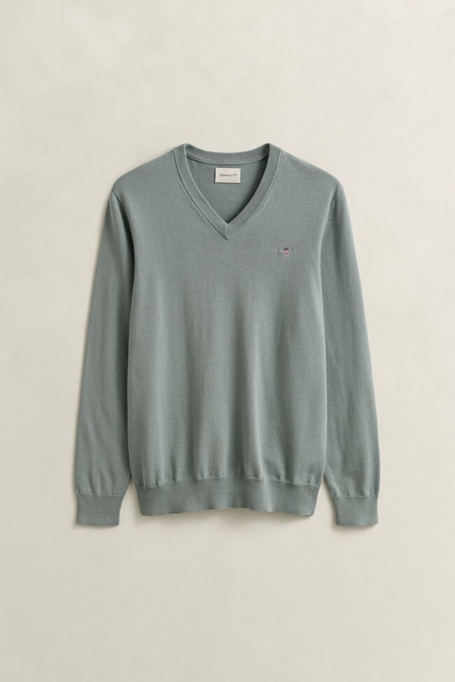 Klassischer V-Neck Pullover aus Baumwolle