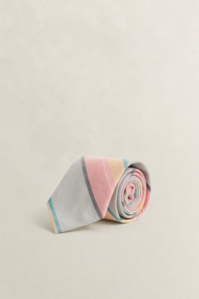 Gestreifte Seidenkrawatte