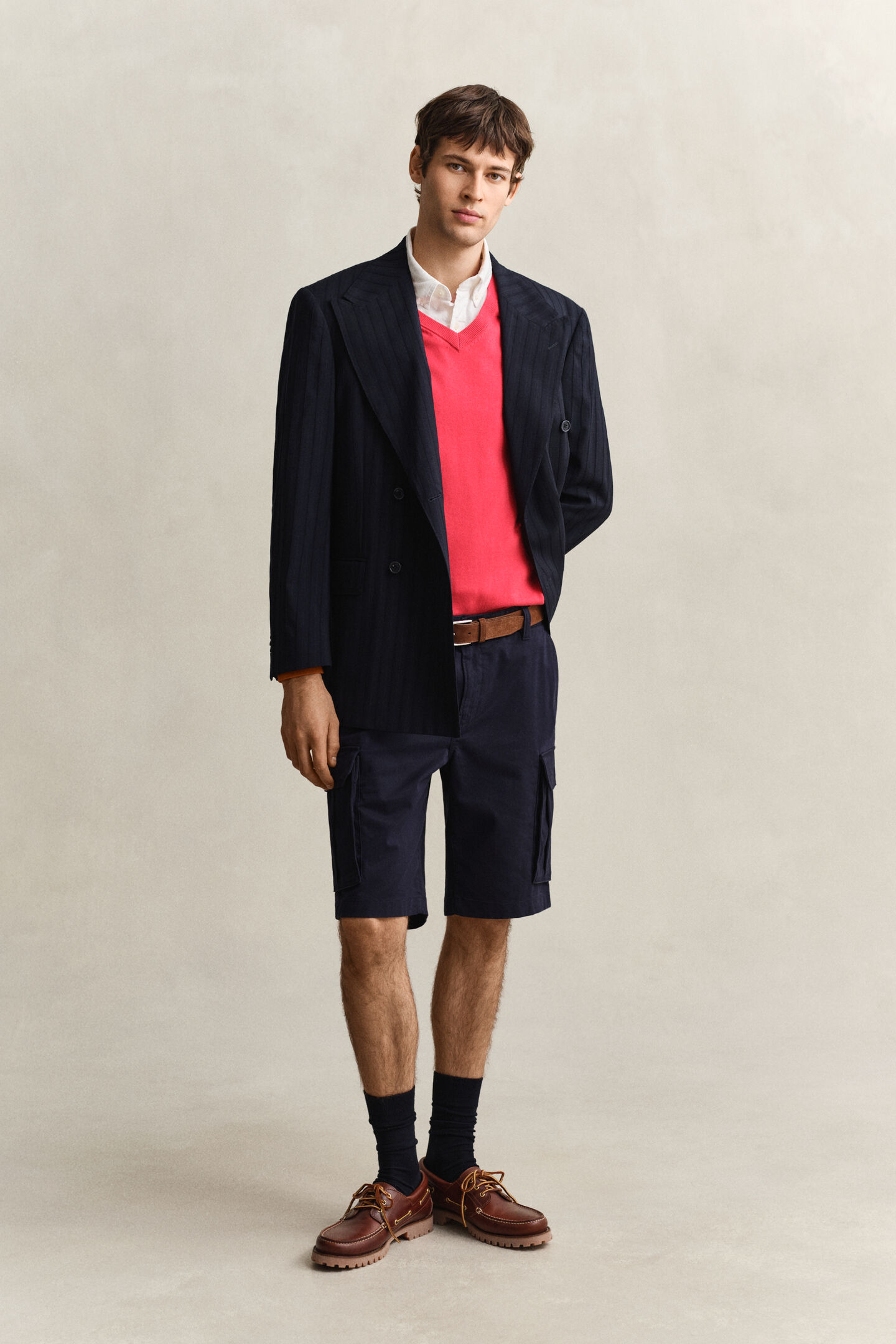 Klassischer V-Neck Pullover aus Baumwolle