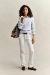 Zopfstrick Rundhalspullover