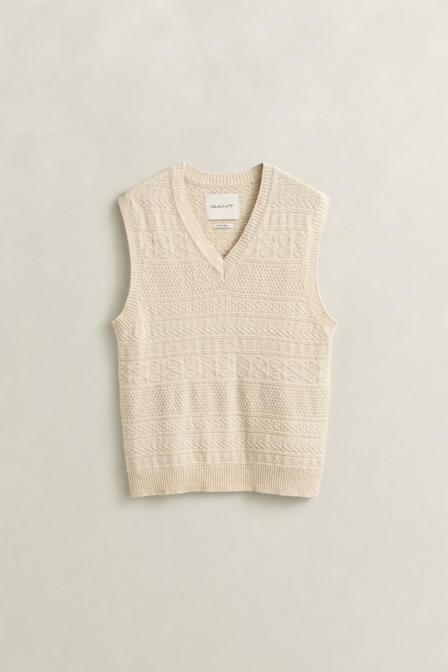 Pullunder aus strukturiertem Baumwollmix