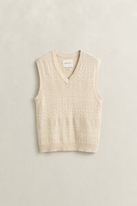 Pullunder aus strukturiertem Baumwollmix