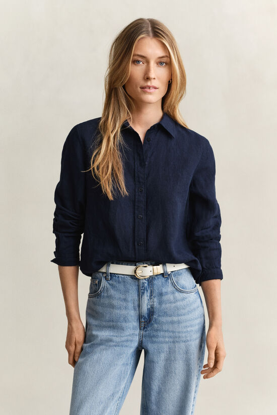 Regular Fit Leinen Bluse
