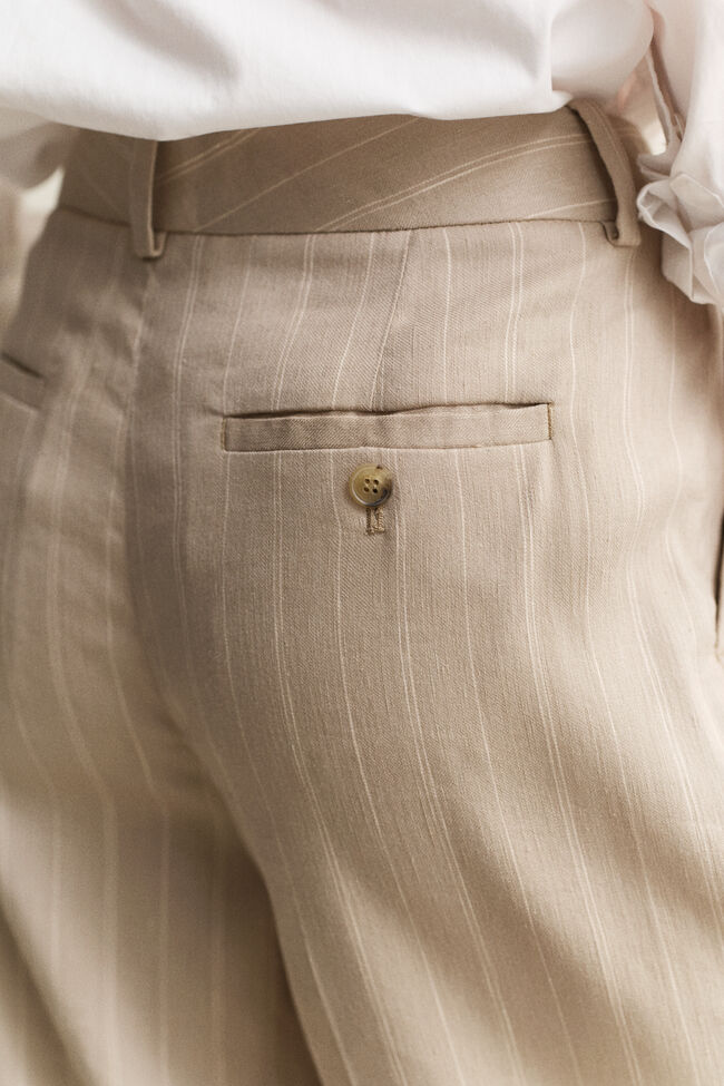Pinstripe Hose aus Leinenmix