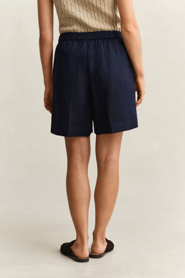 Shorts aus Leinenmix