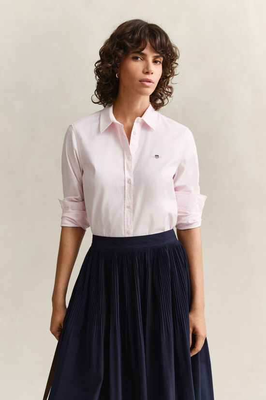 Stretch Oxford-Bluse