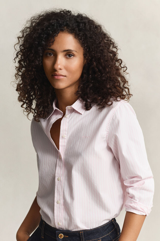 Regular Fit Classic Popeline Hemd mit Streifen