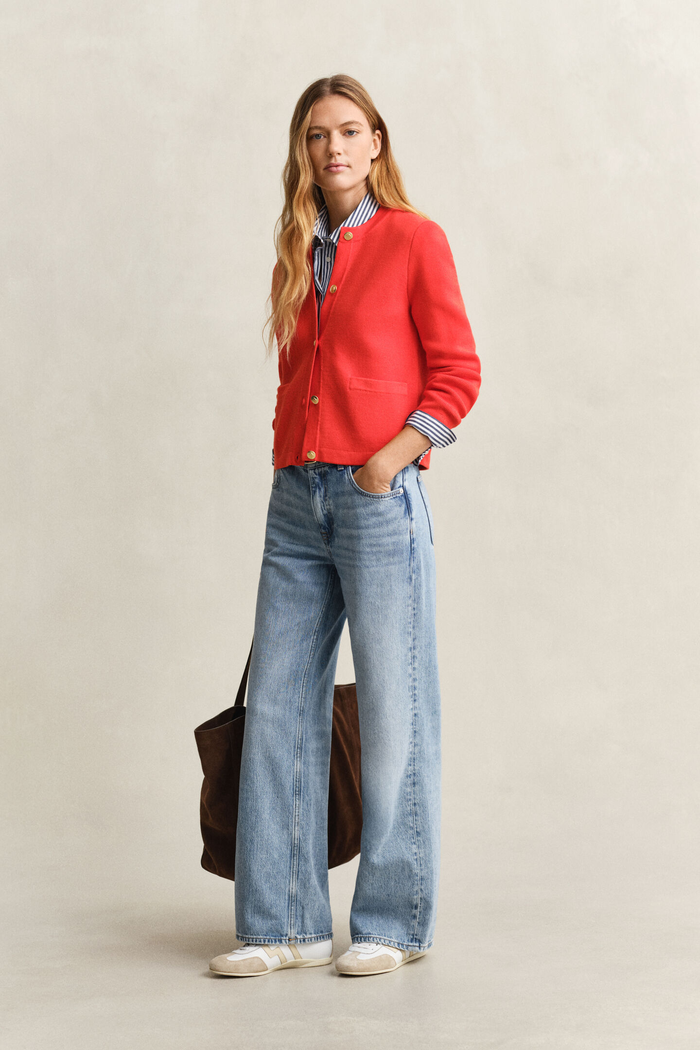 Gestrickte Jacke aus Baumwolle