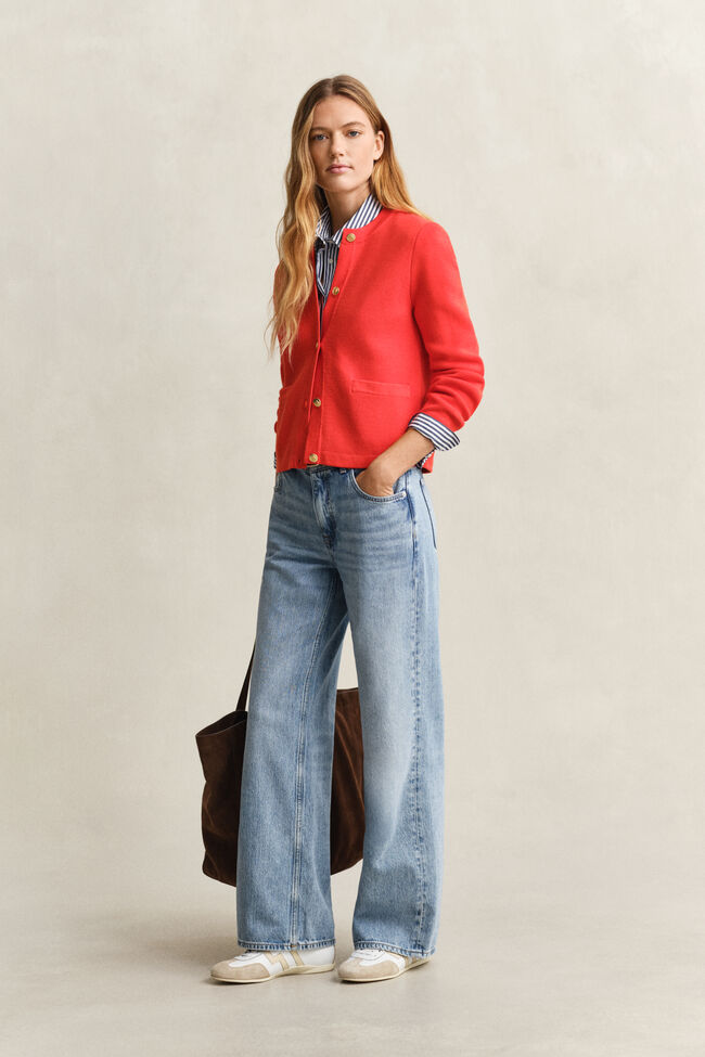 Gestrickte Jacke aus Baumwolle