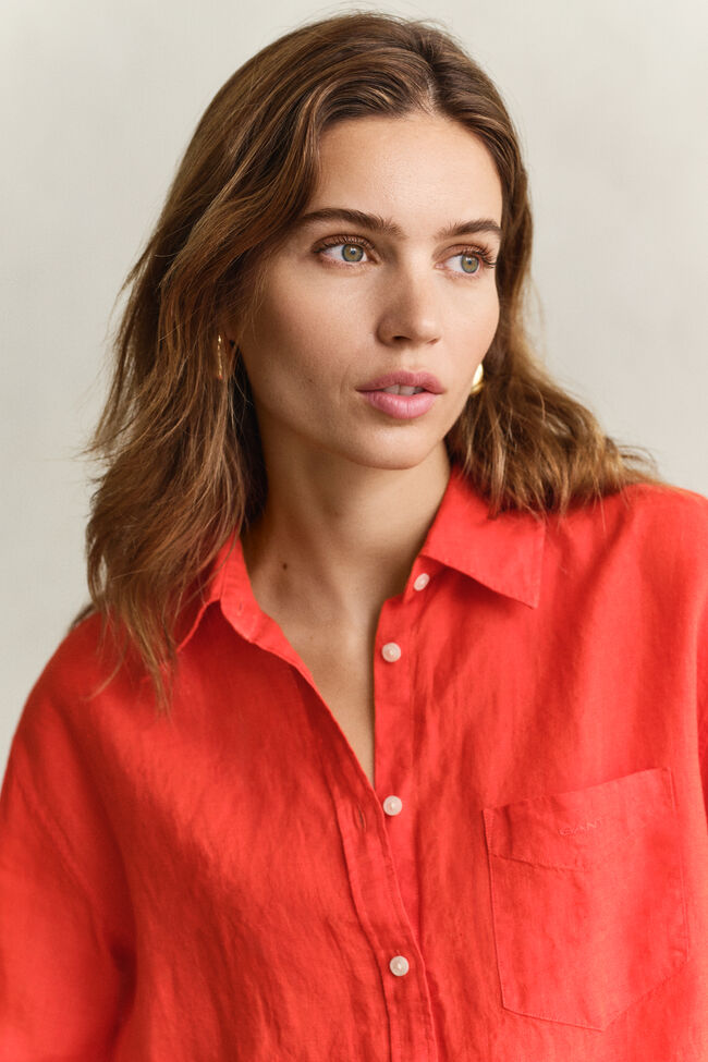 Relaxed Fit Leinen Bluse