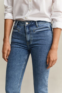 Monogram Jeans mit ausgestelltem Bein