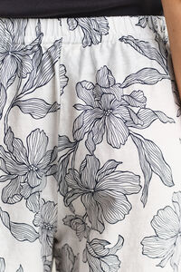 Gebl&uuml;mte Leinenhose