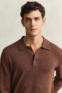 Polopullover aus Baumwollmix-Flammgarn
