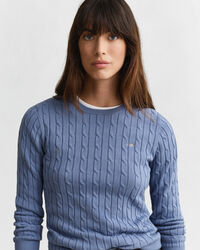 Zopfstrick Rundhalspullover