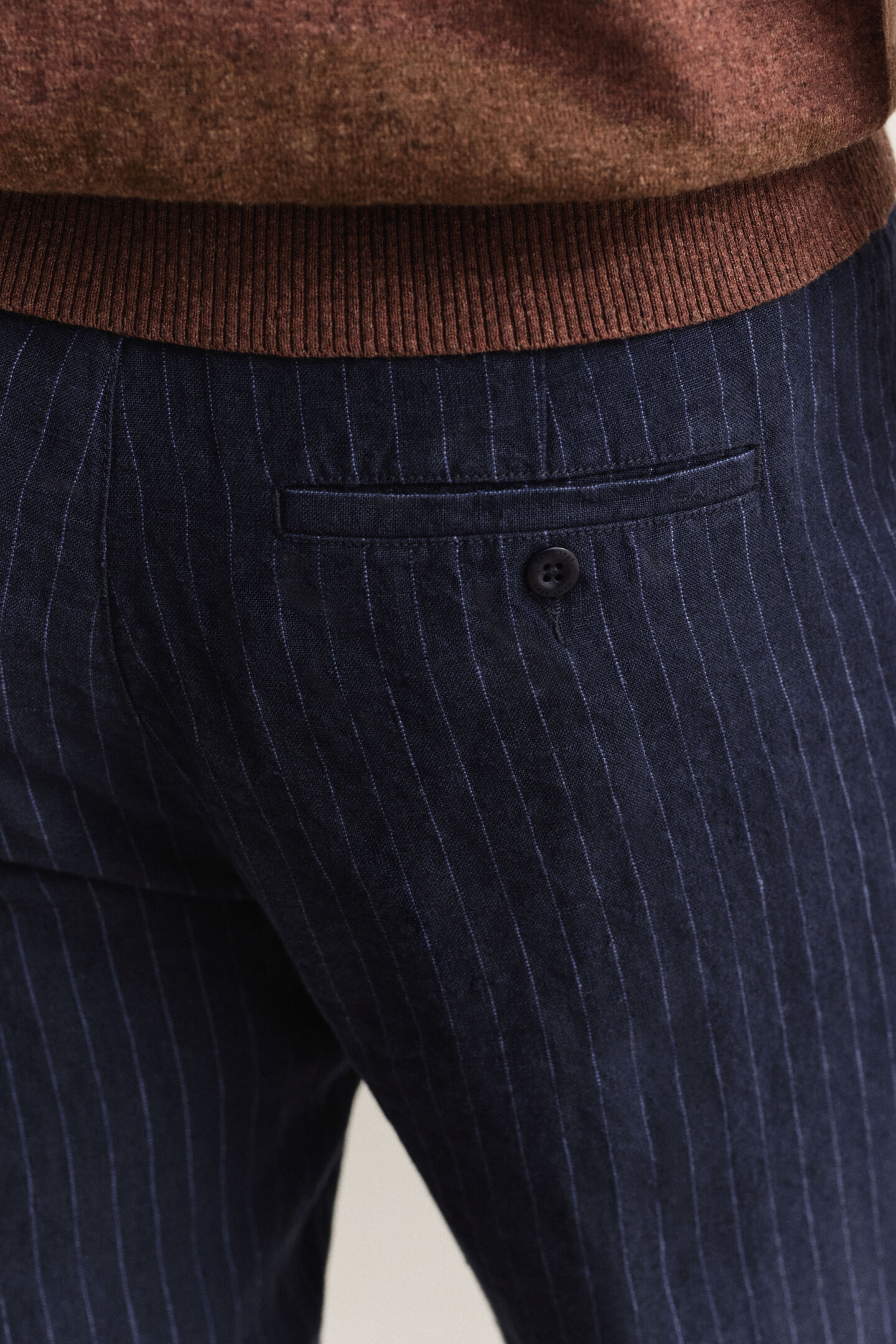 Gestreifte Leinenhose