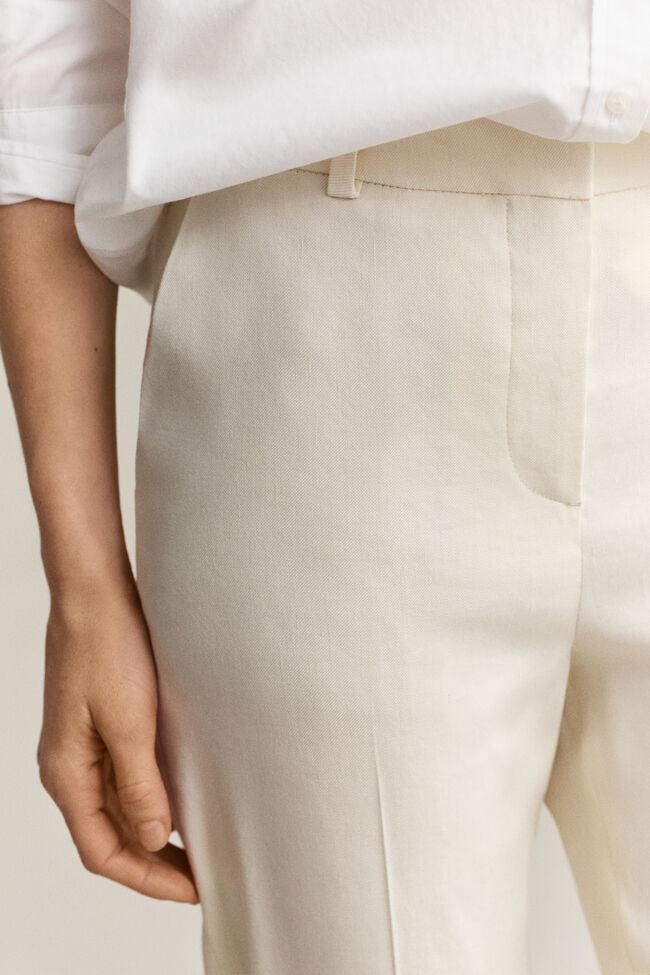 Formelle Stretch-Hose aus Leinen