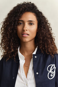 Varsity Jacke aus Satin