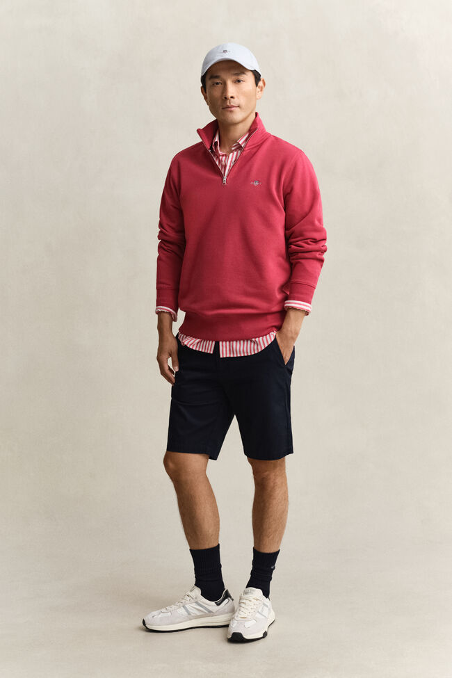 Shield Sweatshirt mit halblangem Rei&szlig;verschluss