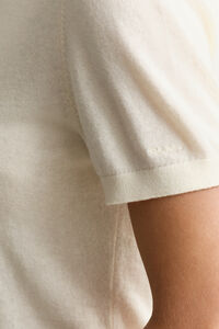 Leichter Kurzarm-Rundhalspullover