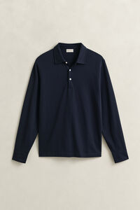 Langarm-Poloshirt aus Pima-Baumwolle