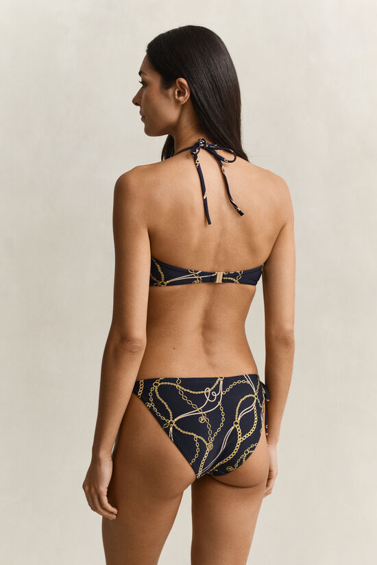 Chain Print Bandeau-Bikinioberteil