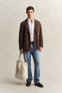 Sakko aus Veloursleder