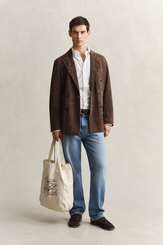 Sakko aus Veloursleder