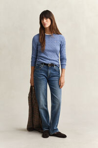 Zopfstrick Rundhalspullover