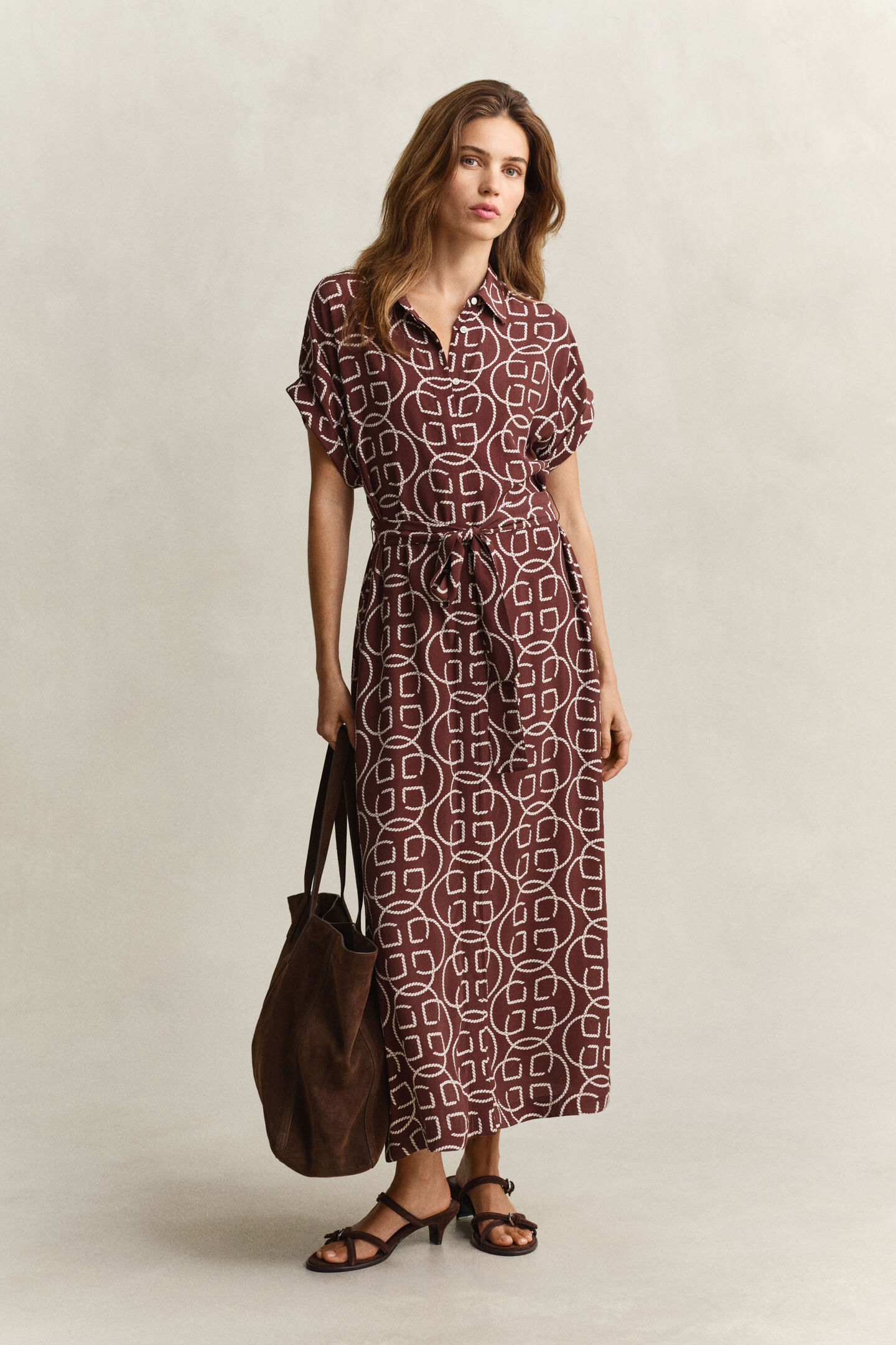 Monogram Kleid mit Fl&uuml;gel&auml;rmeln