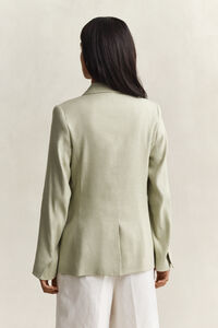 Stretch-Blazer aus Leinen