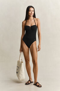 Badeanzug in Crinkle-Optik