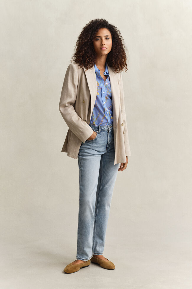 Bluse aus Baumwoll-Seiden-Mix