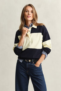 Color Blocked Rugger mit Piqu&eacute;struktur