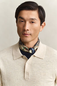 Polopullover aus Baumwollmix-Flammgarn