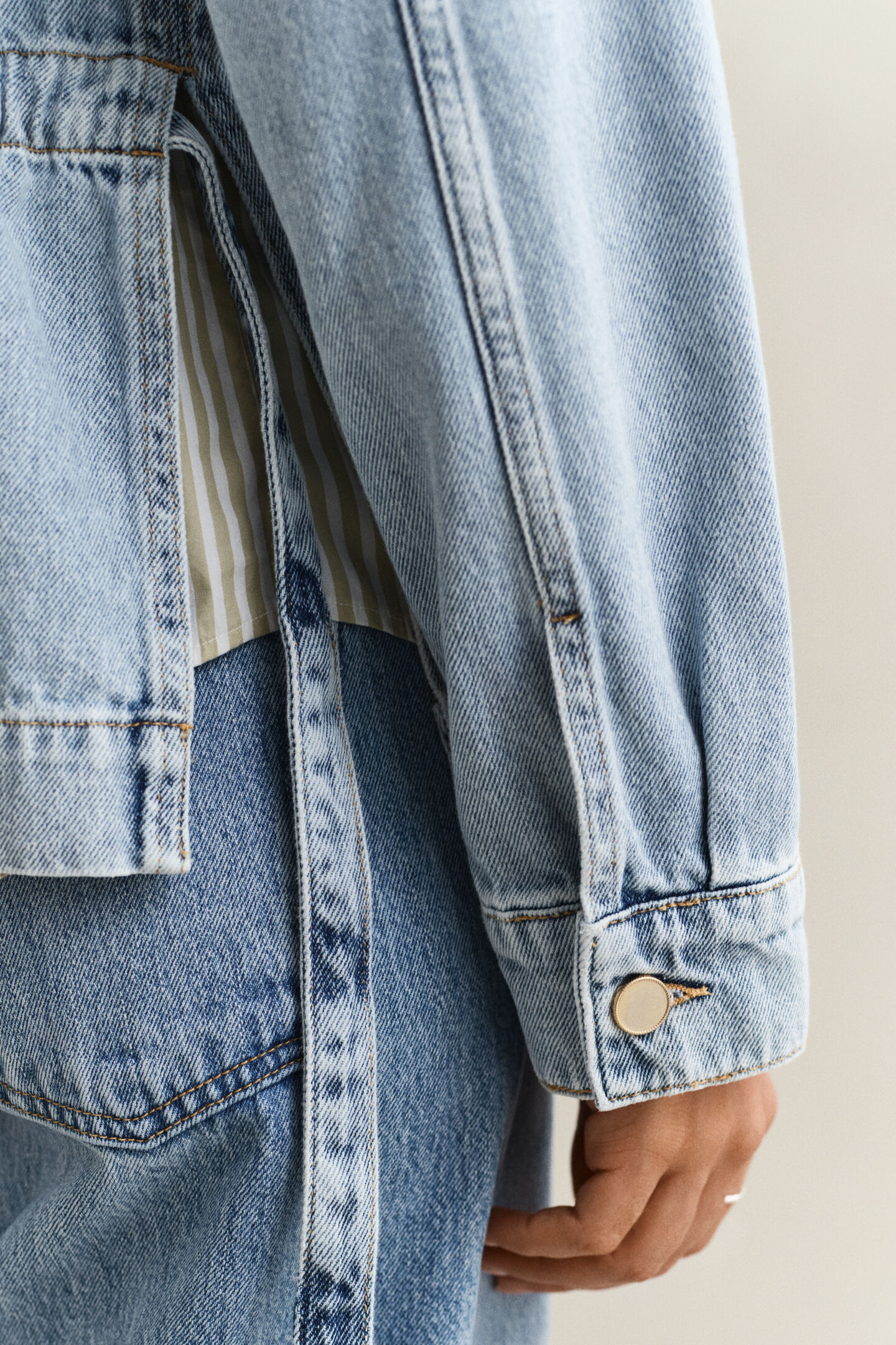 Jeansjacke zum Binden