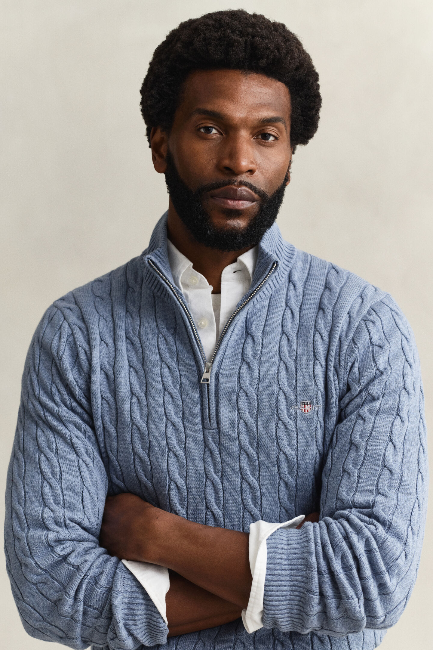 Zopfstrick Troyer aus Baumwolle