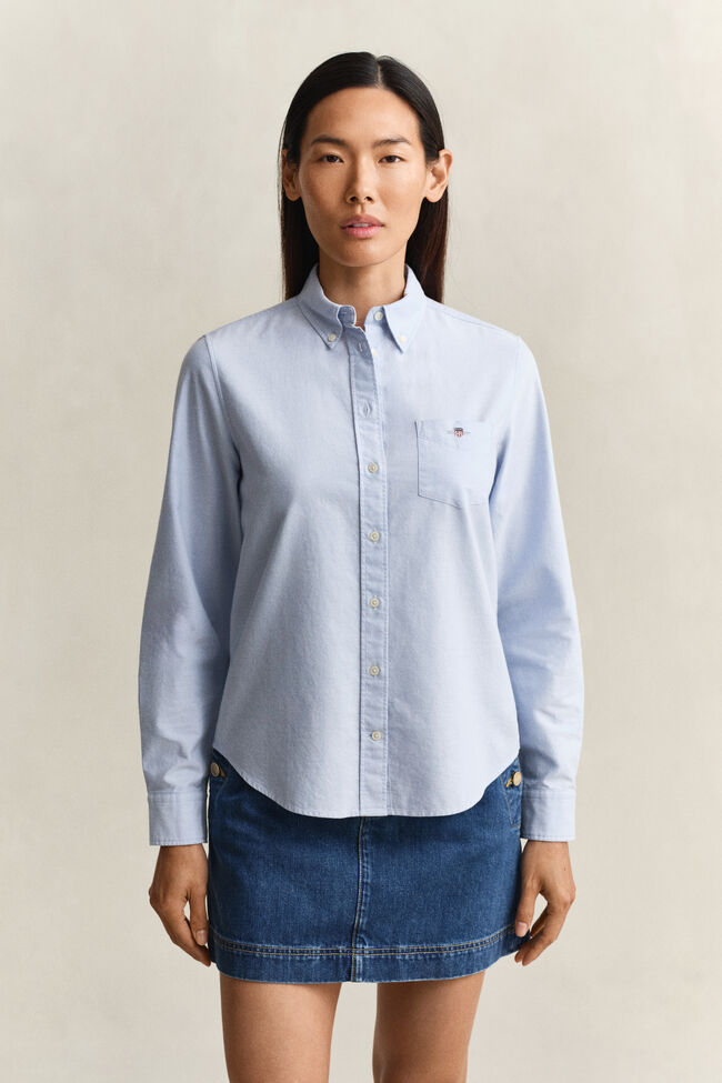 Regular Fit Classic Oxford-Bluse