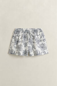 Gebl&uuml;mte Shorts aus Leinen