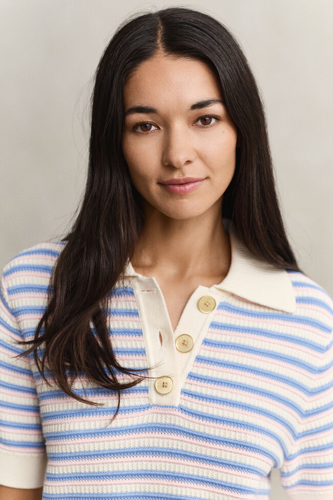 Bunt gestreiftes strukturiertes Top