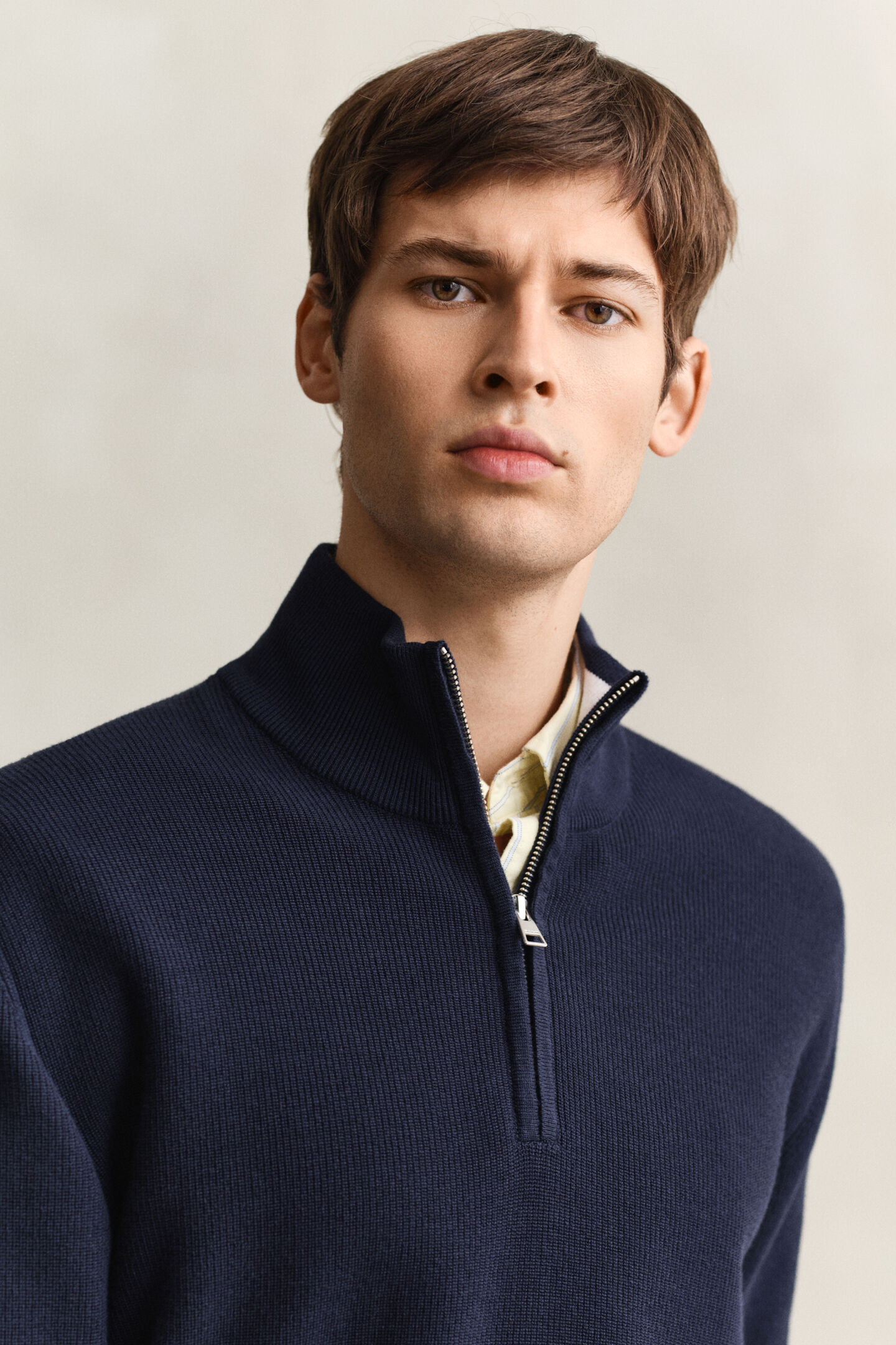 Gerippter Troyer aus Baumwolle