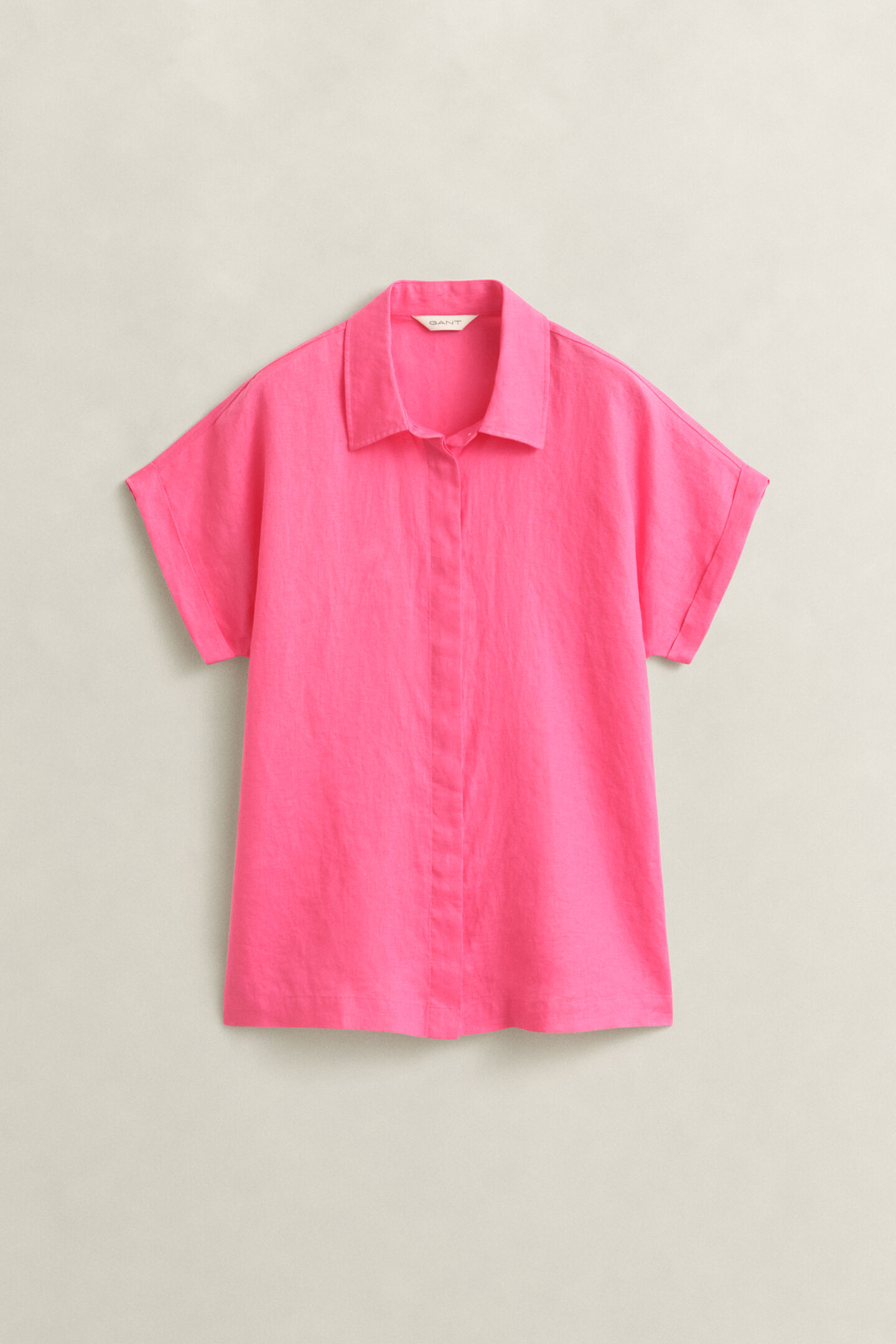 Leinenbluse mit Fl&uuml;gel&auml;rmeln