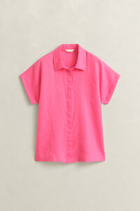 Leinenbluse mit Fl&uuml;gel&auml;rmeln