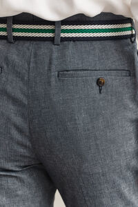 Indigo Herringbone Anzughose