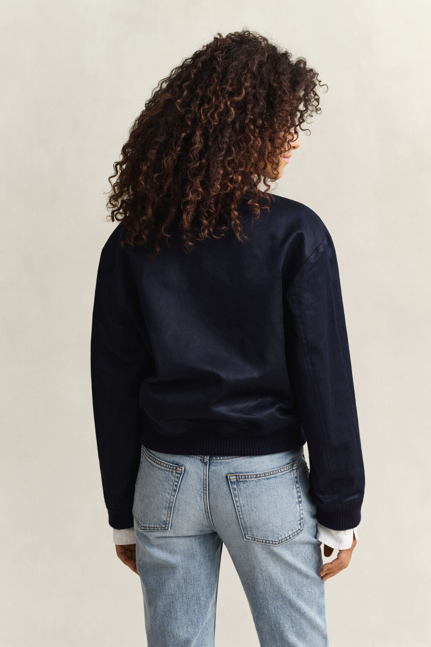 Varsity Jacke aus Satin