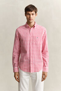 Gingham Hemd aus Leinenmix