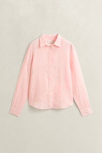 Regular Fit Leinen Bluse mit Streifen