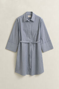 Popeline Hemdblusenkleid mit Streifen