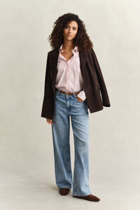 Luxury Oxford-Bluse mit Streifen