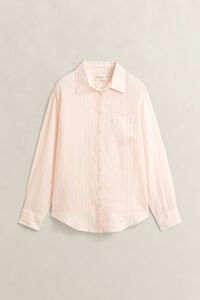 Relaxed Fit Leinen Bluse mit Streifen