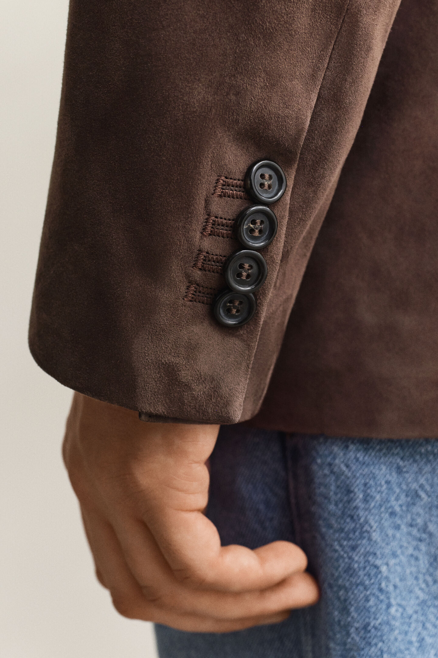 Sakko aus Veloursleder